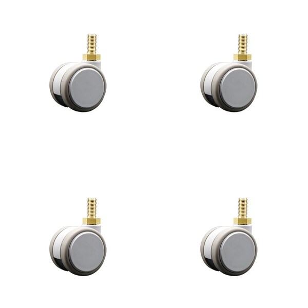 Service Caster 2 Inch MRI Safe Casters, 10mm Threaded Stem, Set of 4, 4PK SCC-TS02S50-TPR-GRY-M10X22-MRI-4 - main